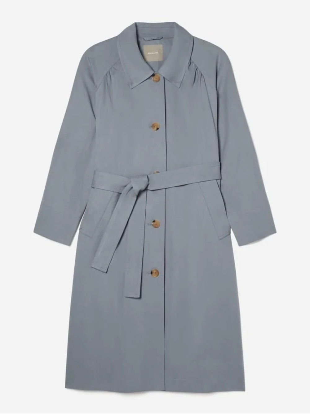 Everlane | The Gathered Drape Trench in Smoke Gray Small